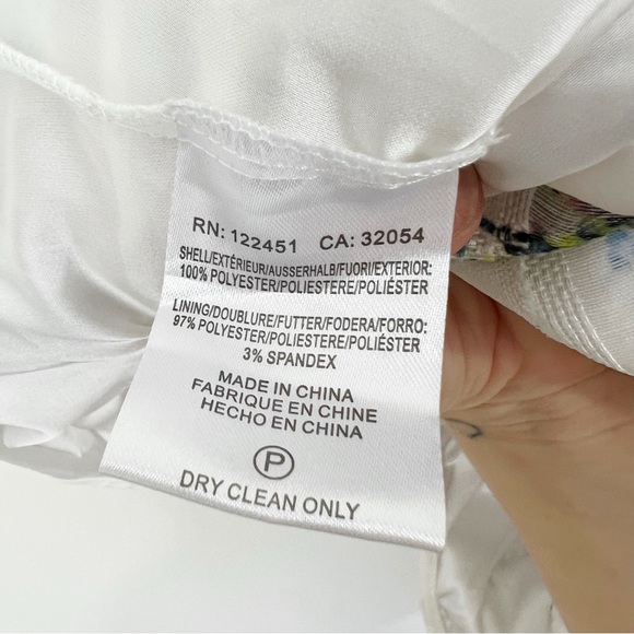 Maeve for Anthropologie Peony Garden White Floral Print Mini Dress Size 8 NWT - Picture 11 of 11